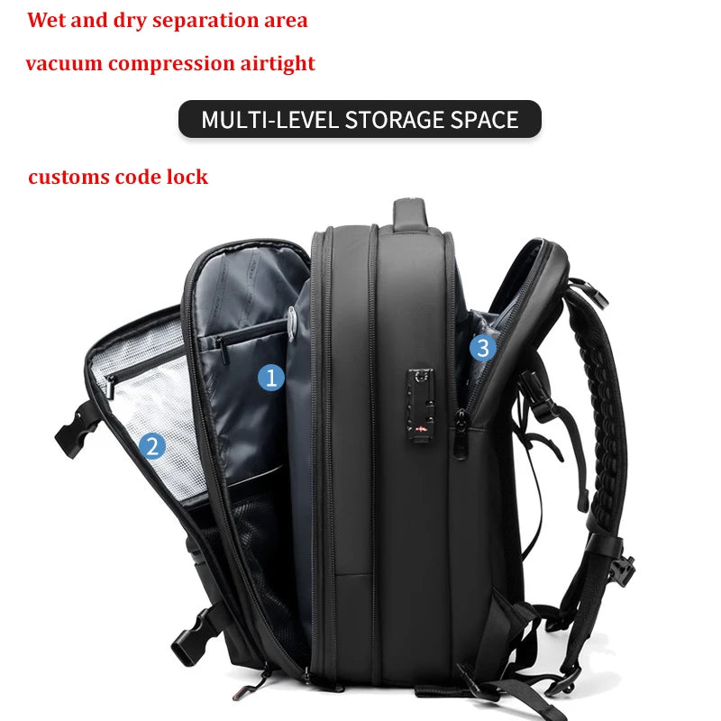 Business Vacuum Compression Large Capacity Backpack