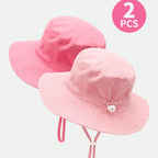 2pcs Children's Fisherman Sun Hat w/Large Brim