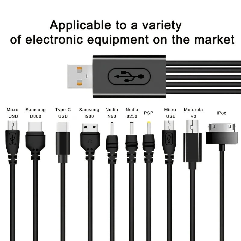 10In1 USB to Multi-ports USB Cable Universal Phone Charging