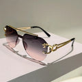 Rimless Pilot Sunglasses
