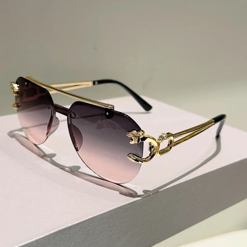 Rimless Pilot Sunglasses