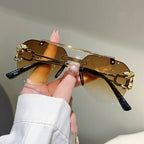 Rimless Pilot Sunglasses