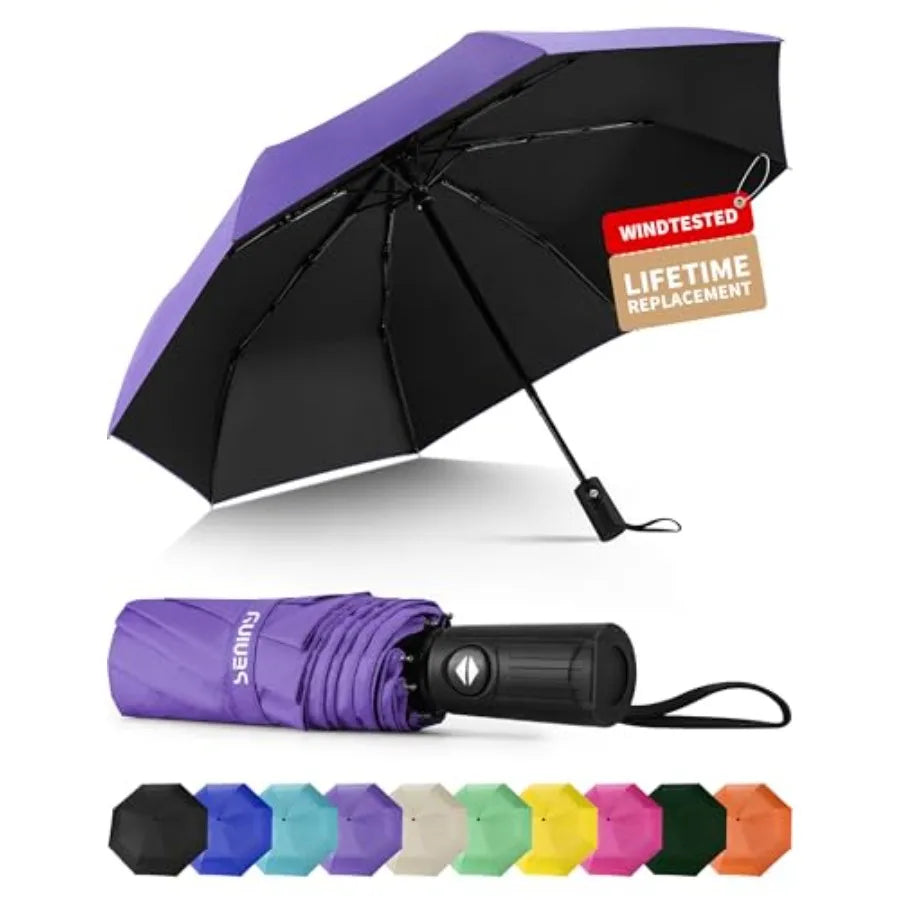 Automatic Windproof Travel Umbrella – 12 Colors
