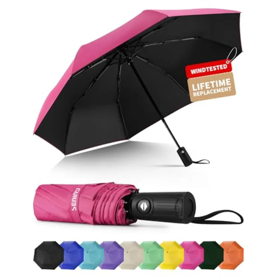 Automatic Windproof Travel Umbrella – 12 Colors