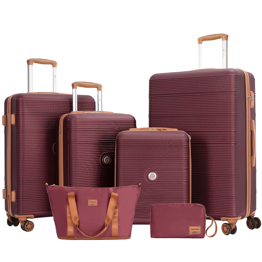 6-Piece Luggage Set with Double Spinner Wheels