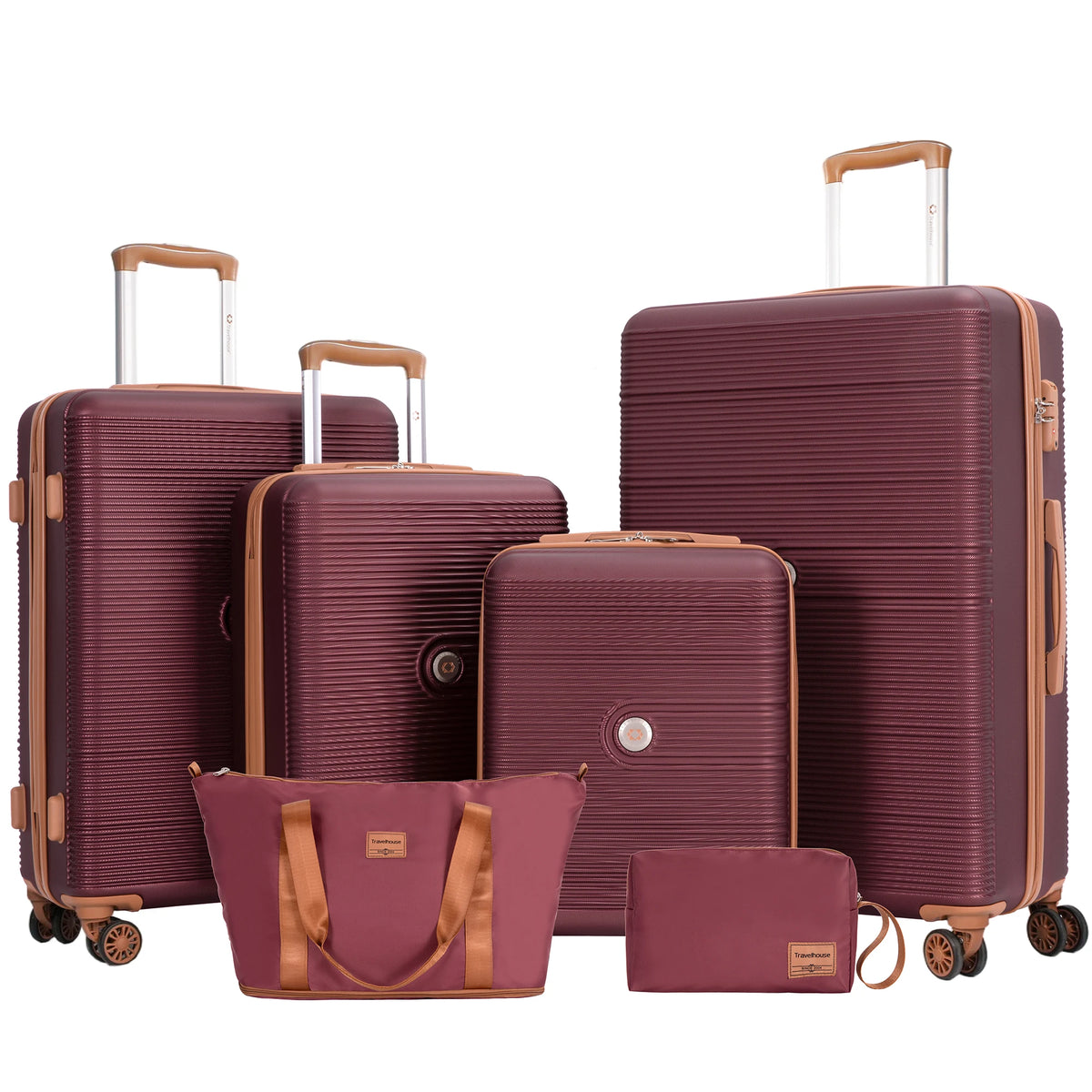 6-Piece Luggage Set with Double Spinner Wheels