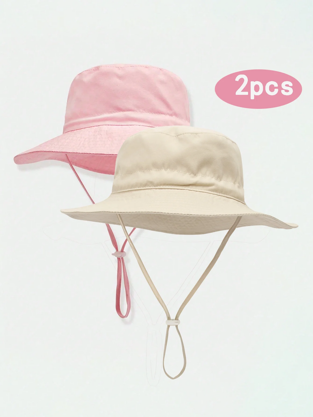 2pcs Children's Fisherman Sun Hat w/Large Brim