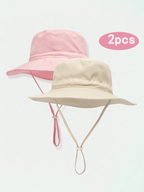 2pcs Children's Fisherman Sun Hat w/Large Brim