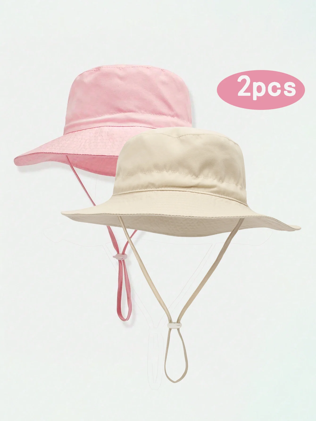 2pcs Children's Fisherman Sun Hat w/Large Brim