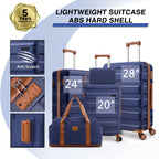 3/5pcs 20/24/28" Luggage Set w/Toiletry Bag & Duffel Bag