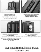 Stylish 20" Lightweight Carry-on w/Cup Holder