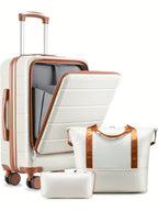 3Pcs Travel Luggage Set with Tote & Toiletry Bag