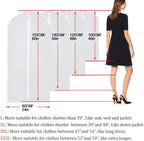 6 Sets Clear Plastic Garment Bags w/Zipper