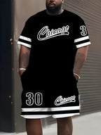 Men's Plus Size Basketball Shorts Set