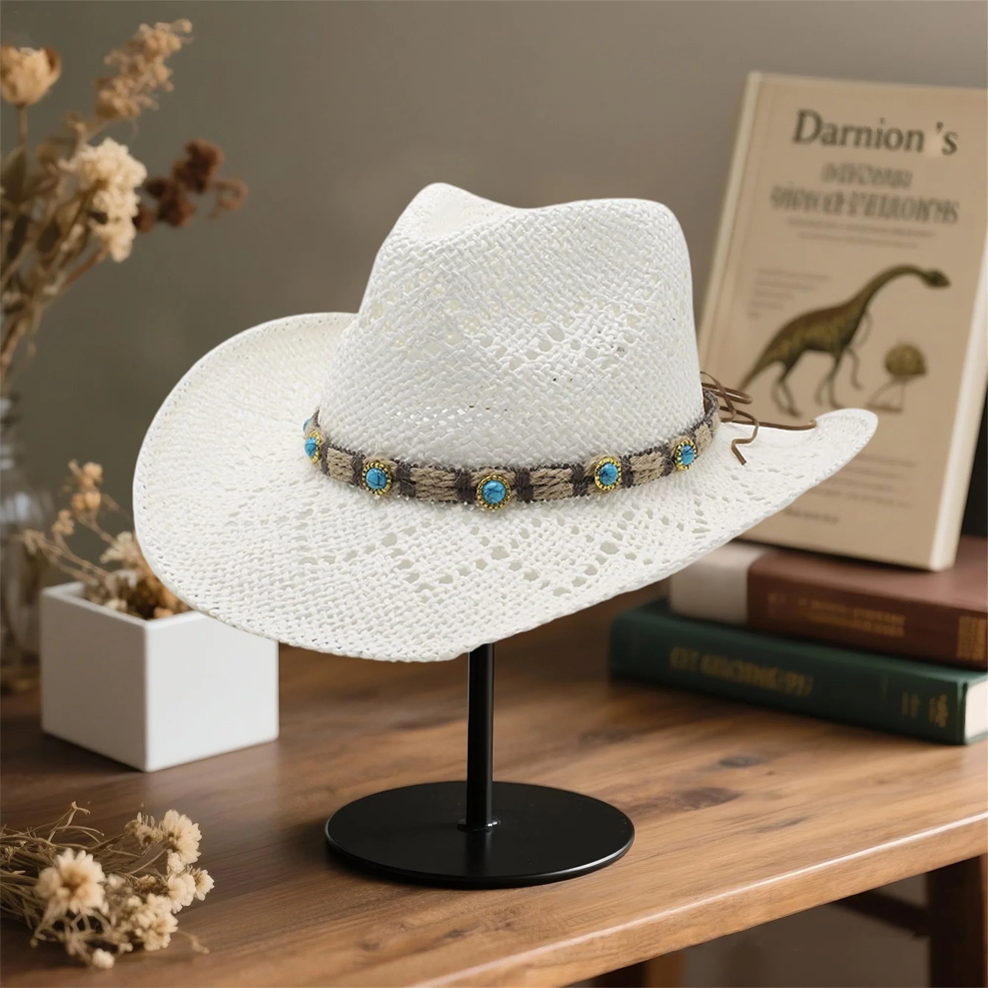 Chic Straw Sun Hat w/Stylish Strap