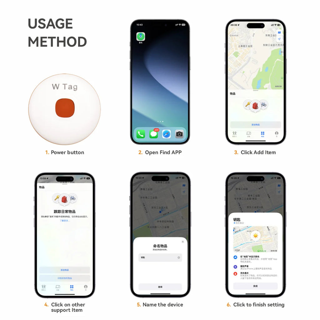 Smart Mini Air Tags w/Anti Lost Device