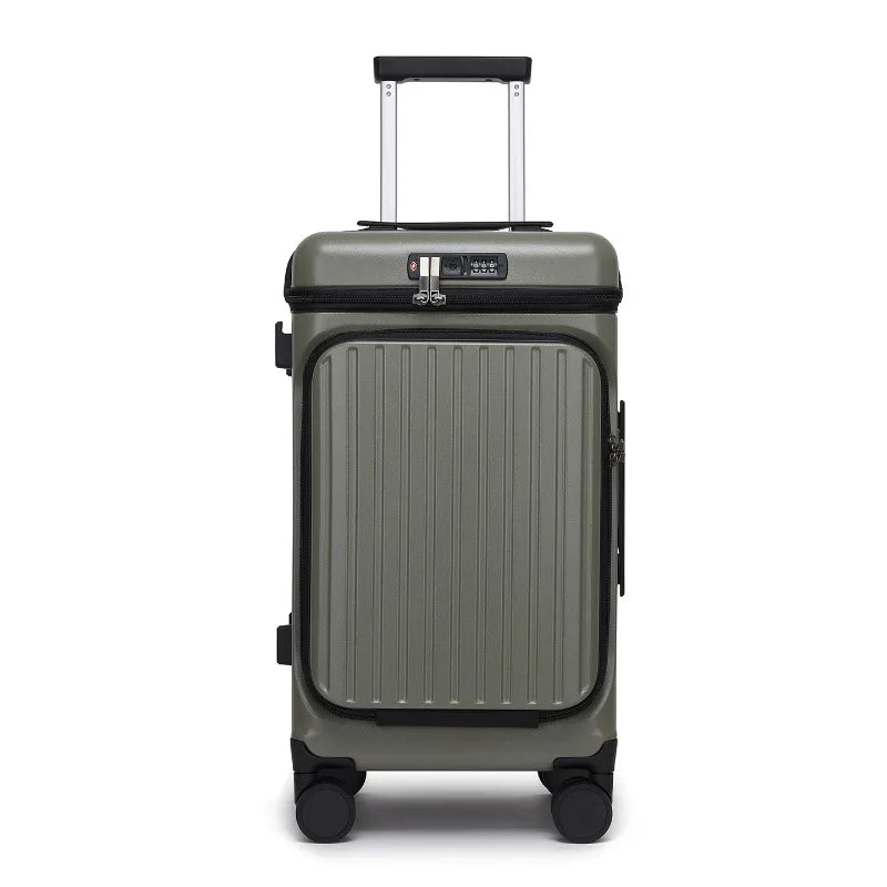 20" Multifunctional Front Opening Carry-on Luggage