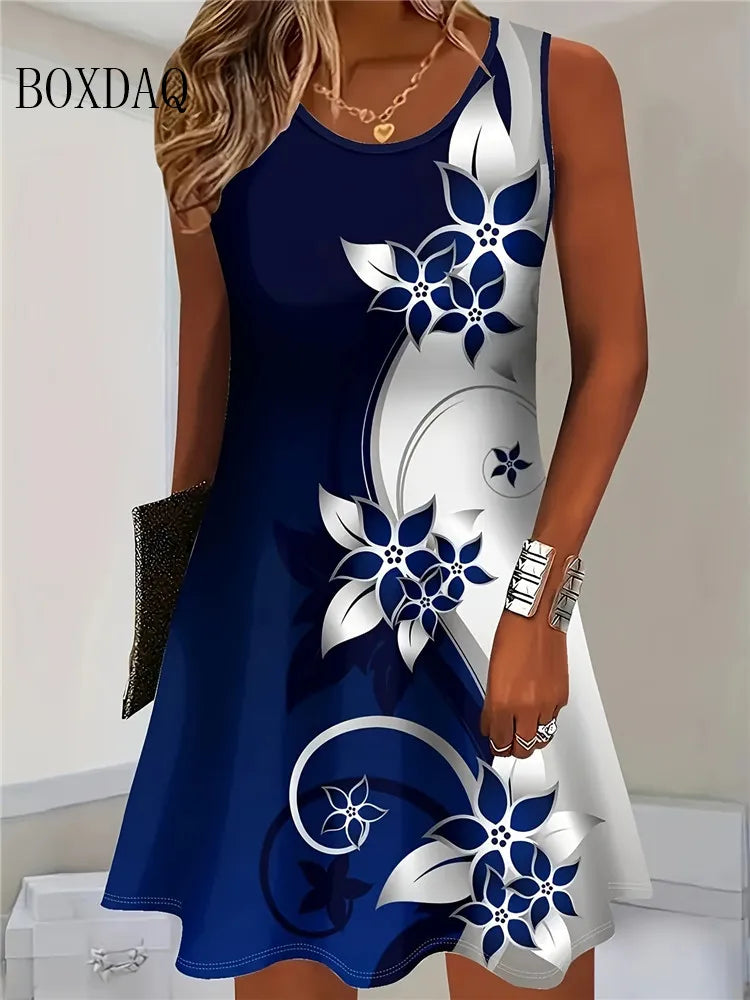 Women's Summer Sleeveless Bohemian Dress