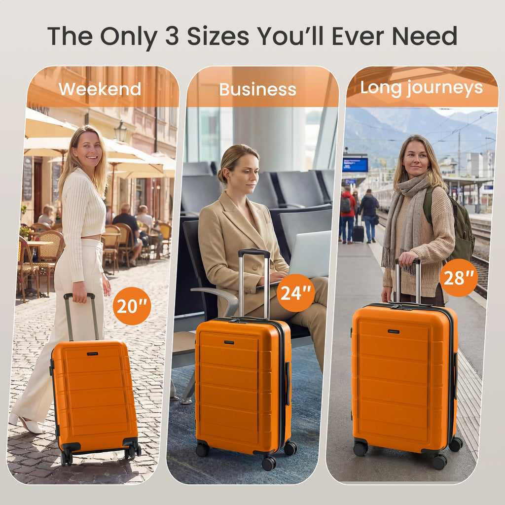 SHOWKOO G-Series 4-Piece Hardside Luggage Set (16"/20"/24"/28")