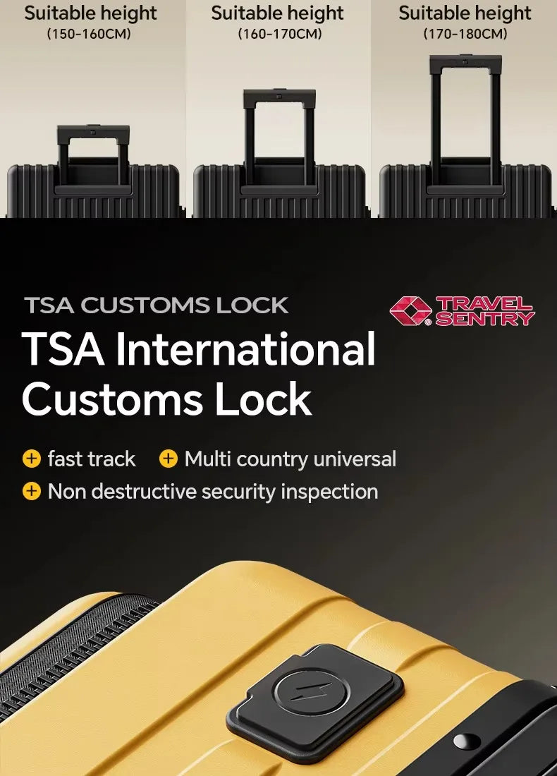 20/24/26" Front Opening Pocket Aluminum Frame Luggage