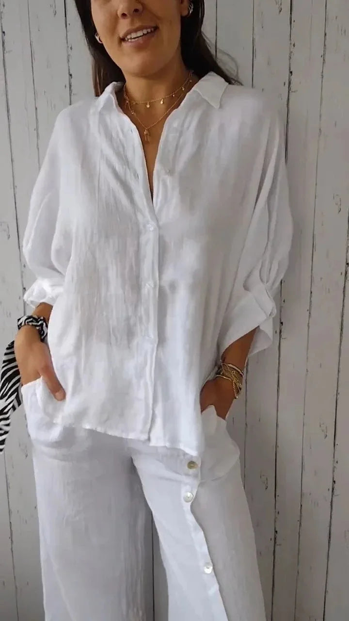 Women's Summer Cotton Linen T-Shirt