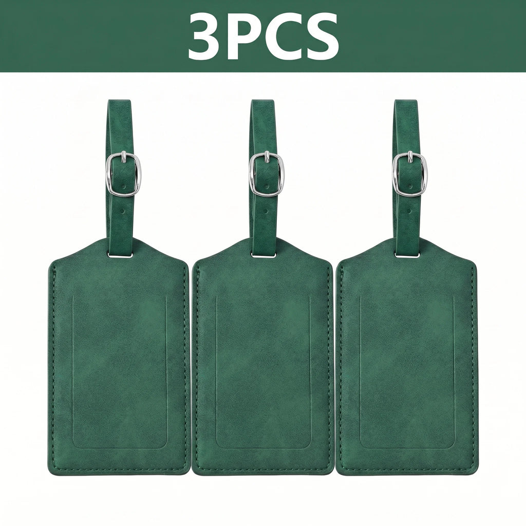 Wanderlust Leather Luggage Tags – Set of 3