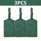 Wanderlust Leather Luggage Tags – Set of 3