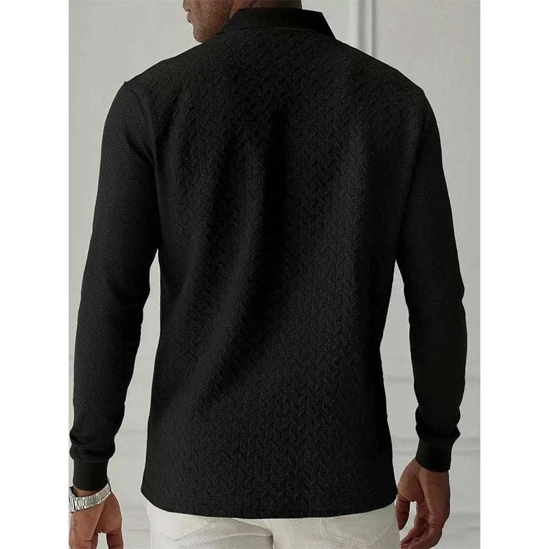 Men's High Quality Long Sleeve Polo Shirt