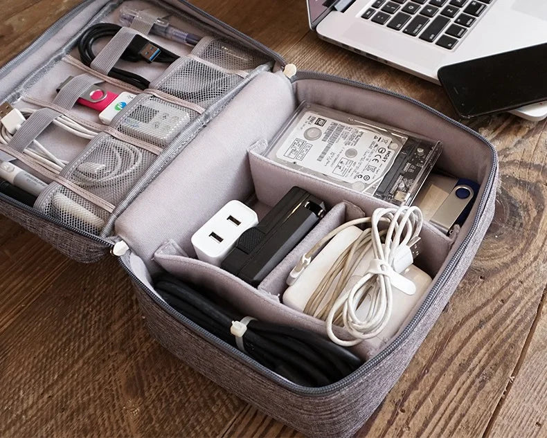Large Capacity Travel Electronics Accessories Organizer