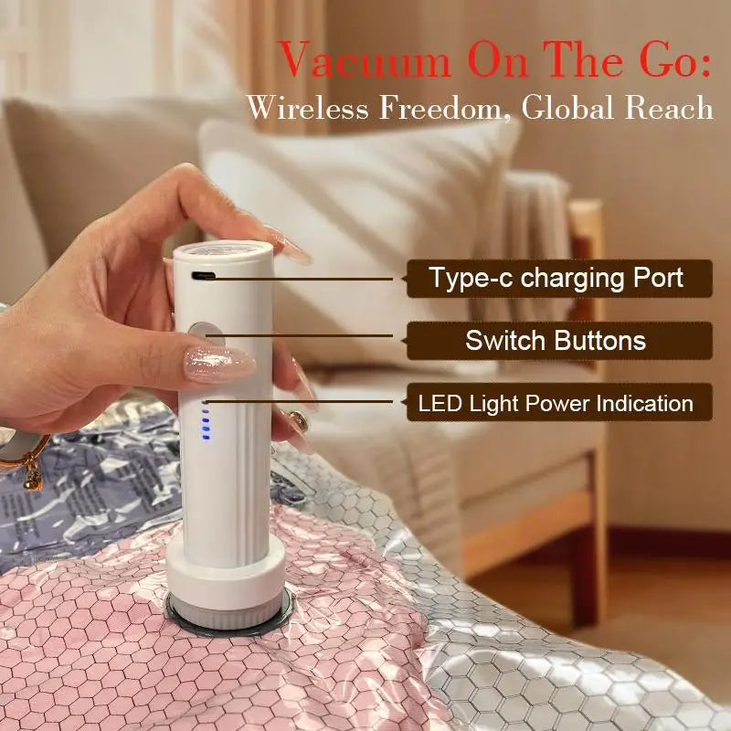 Cordless Compression Travel Vacuum Storage Bag