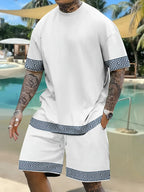 Men's 3D Printed Polyester Shorts Set
