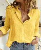 Women's Vintage Cotton Linen Blouse