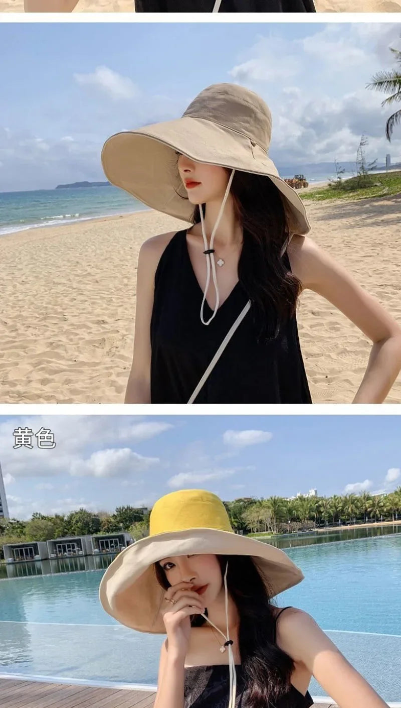 Wide Brim UPF 50+ Sun Hat Women Anti-UV
