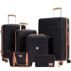 6-Piece Luggage Set with Double Spinner Wheels