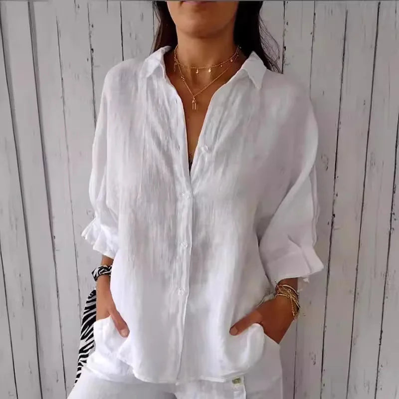 Women's Summer Cotton Linen T-Shirt