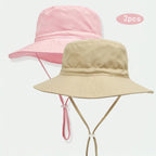 2pcs Children's Fisherman Sun Hat w/Large Brim