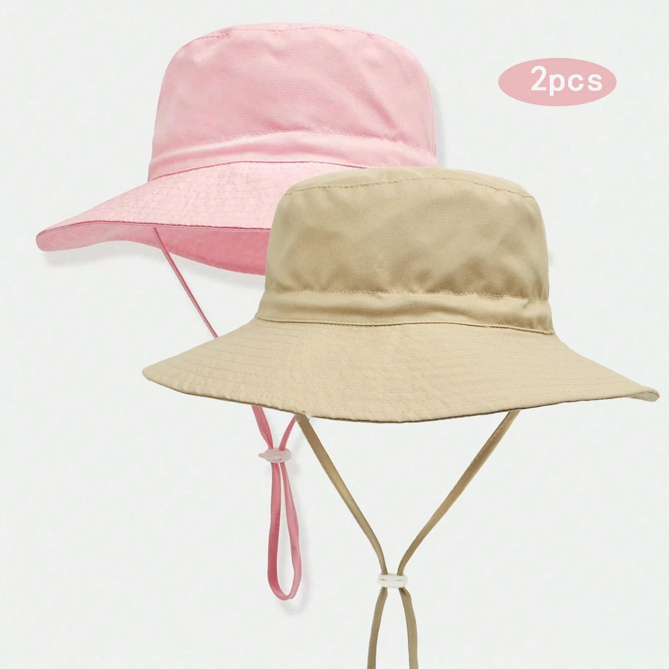 2pcs Children's Fisherman Sun Hat w/Large Brim