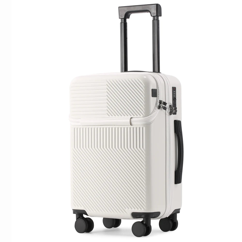 Stylish 20" Lightweight Carry-on w/Cup Holder