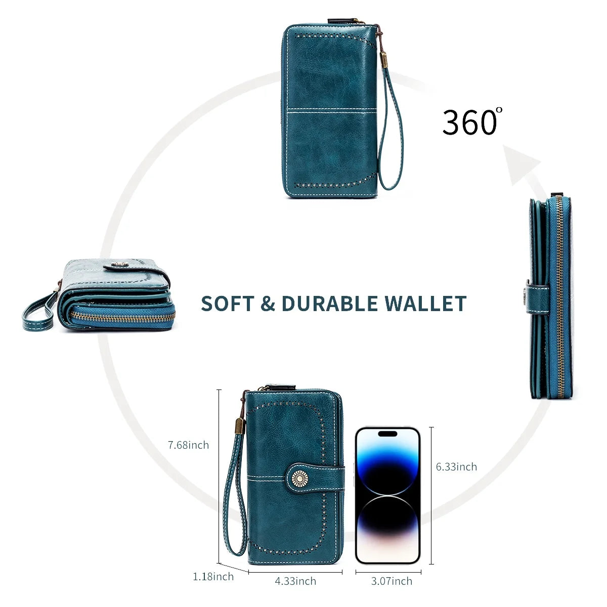RFID Anti-Theft Retro Leather Wallet