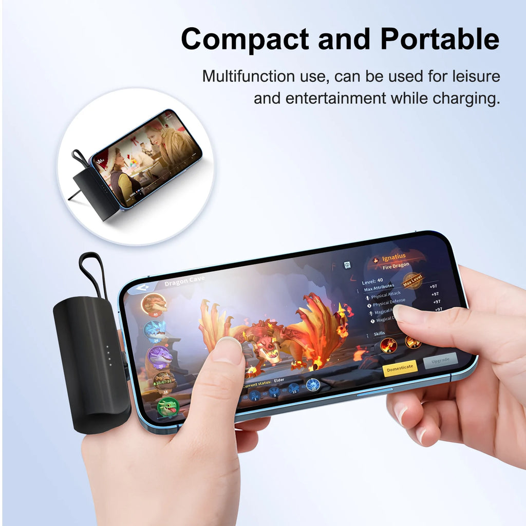 Mini Power Bank Dual USB-C Ports