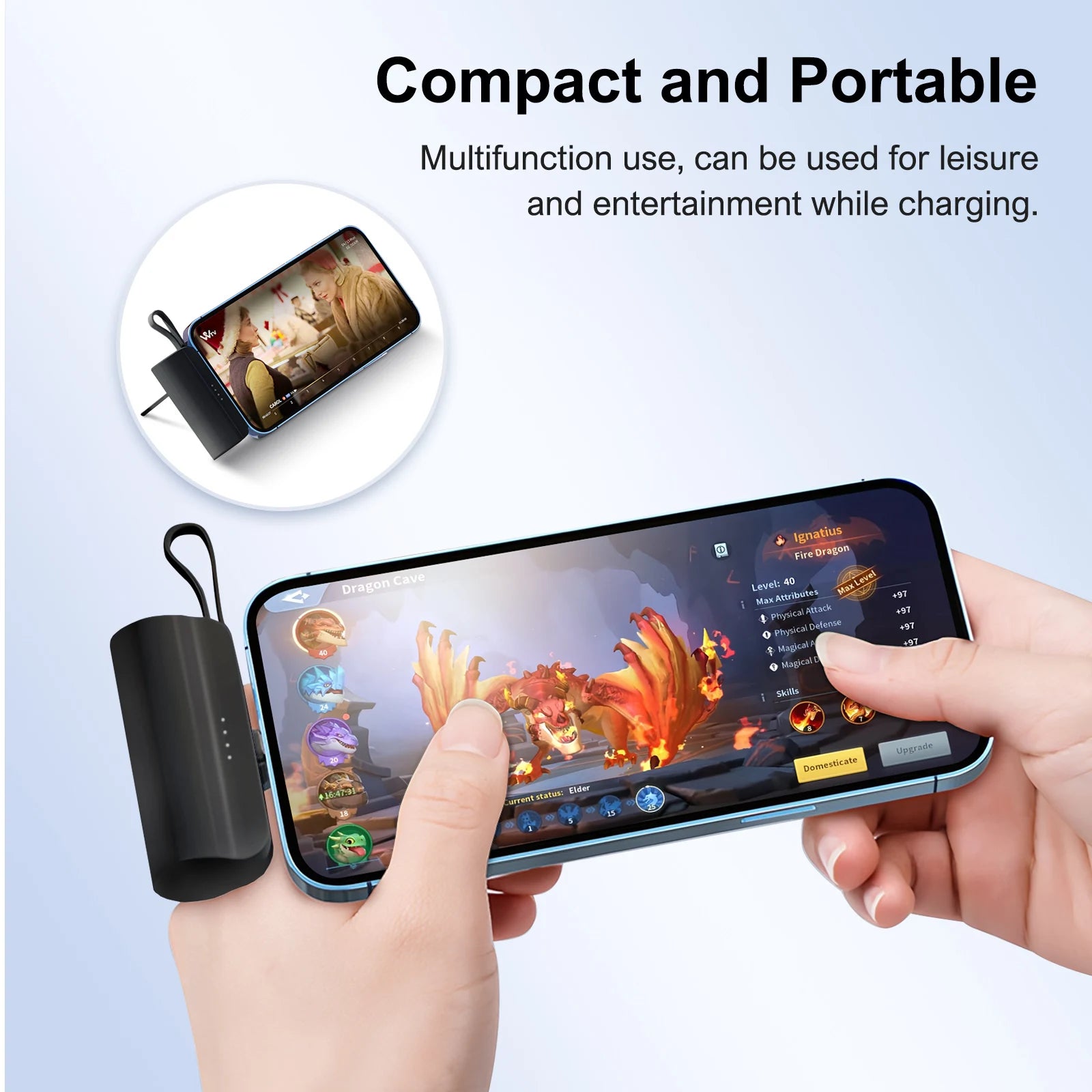 Mini Power Bank Dual USB-C Ports