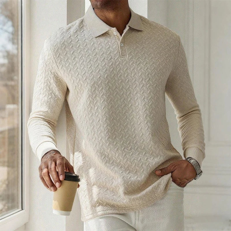 Men's High Quality Long Sleeve Polo Shirt