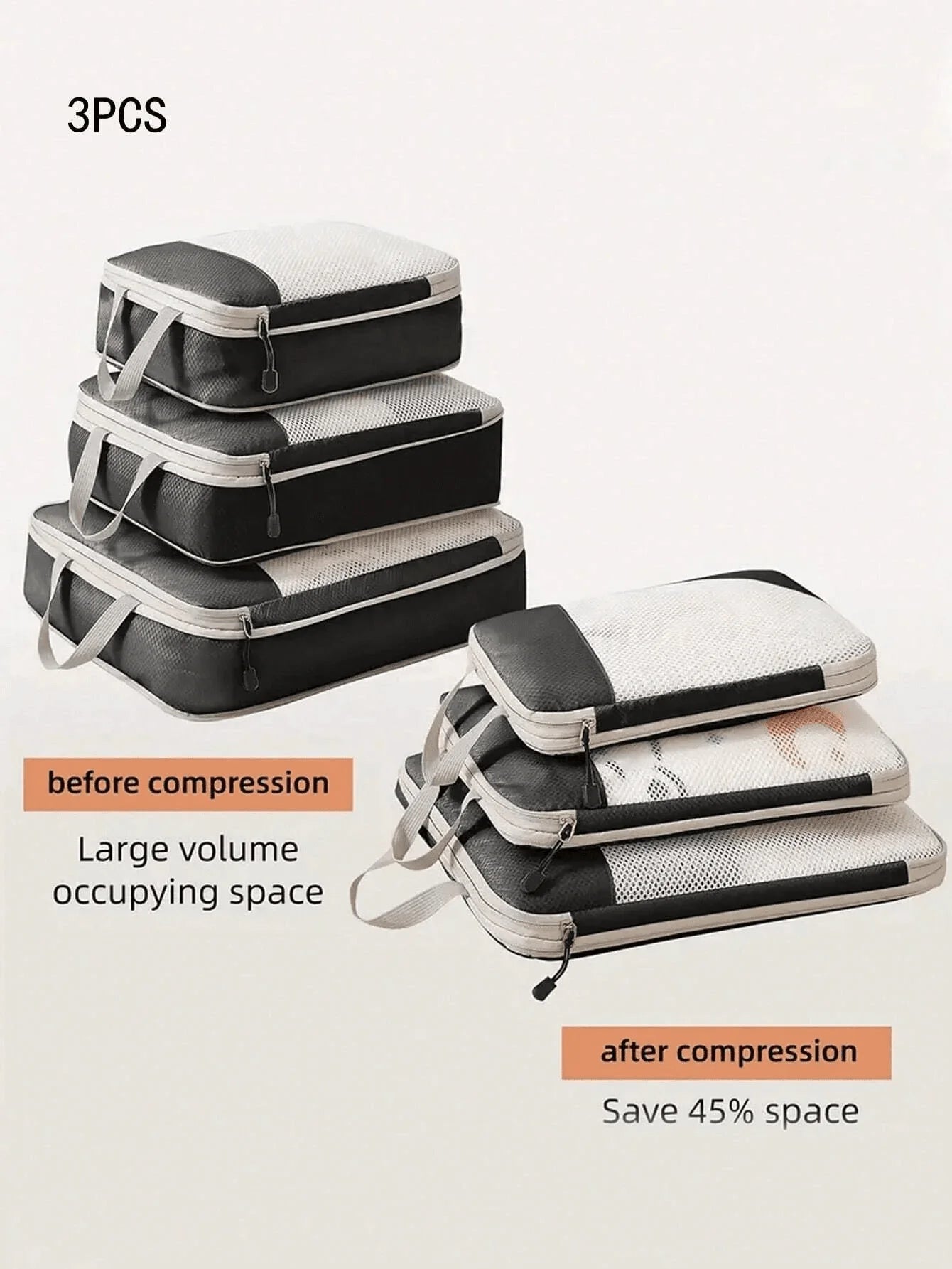 6 Pcs Compression Travel Cubes