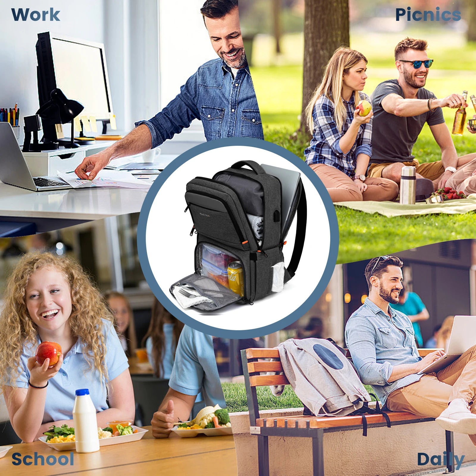Insulated Multifunctional Cooler Travel Backpack