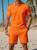 Men's Fashionable Slim Fit Shorts Set
