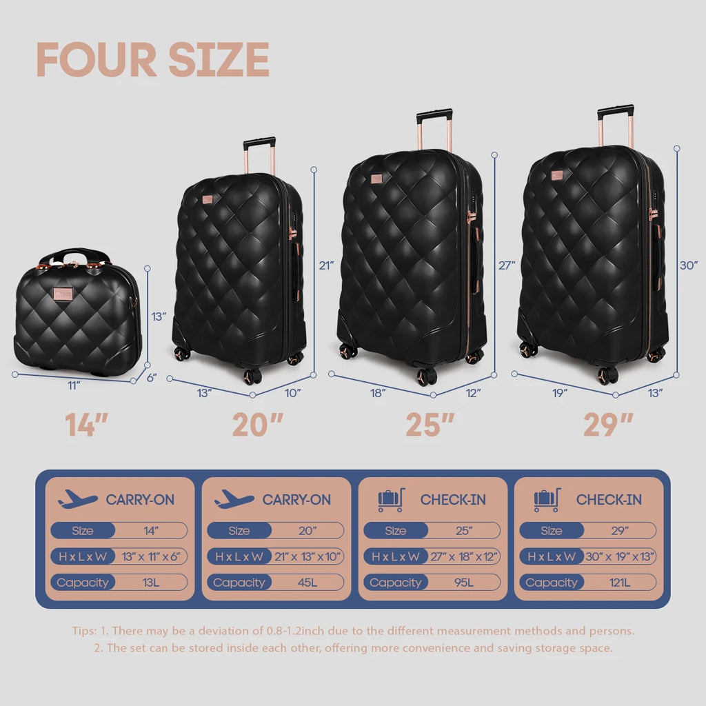 14/20/25/29 Hard Shell Lightweight Luggage Set