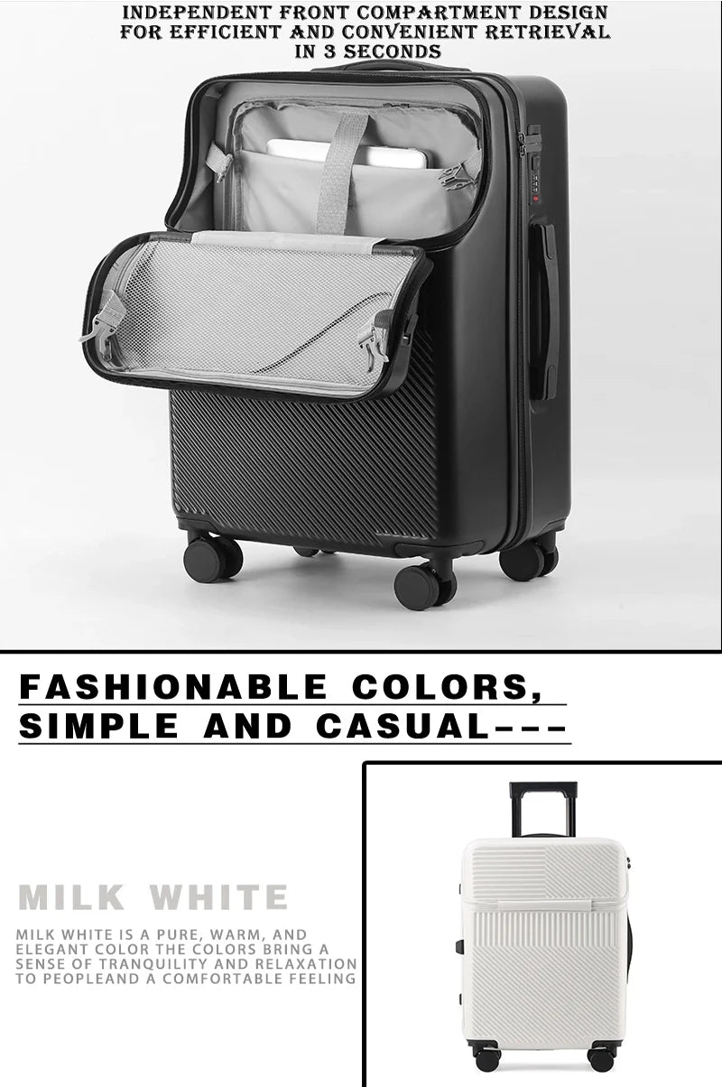 Stylish 20" Lightweight Carry-on w/Cup Holder