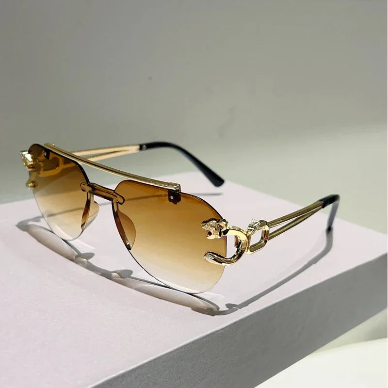 Rimless Pilot Sunglasses