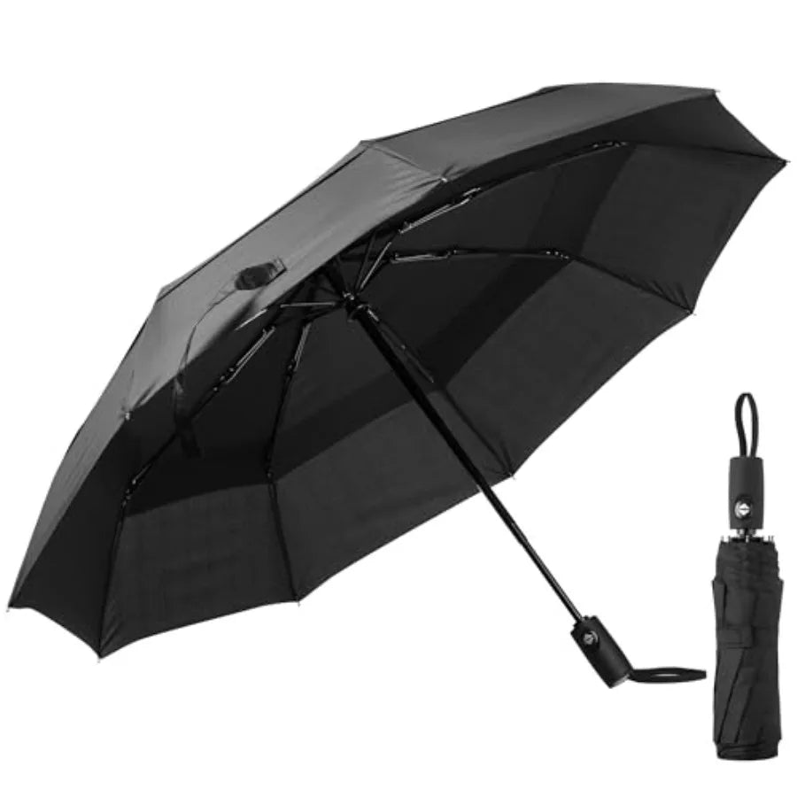Compact Windproof Travel Umbrella – Auto Open/Close, Water-Resistant