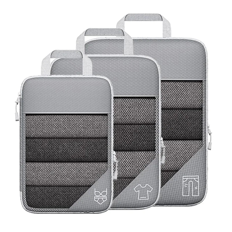 Travel Compression Storage Bag Set w/Shoe Bag